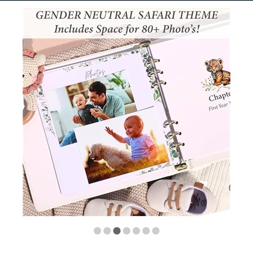 Adjustable Ring Binder Baby Memory Book - Picture 6 of 8
